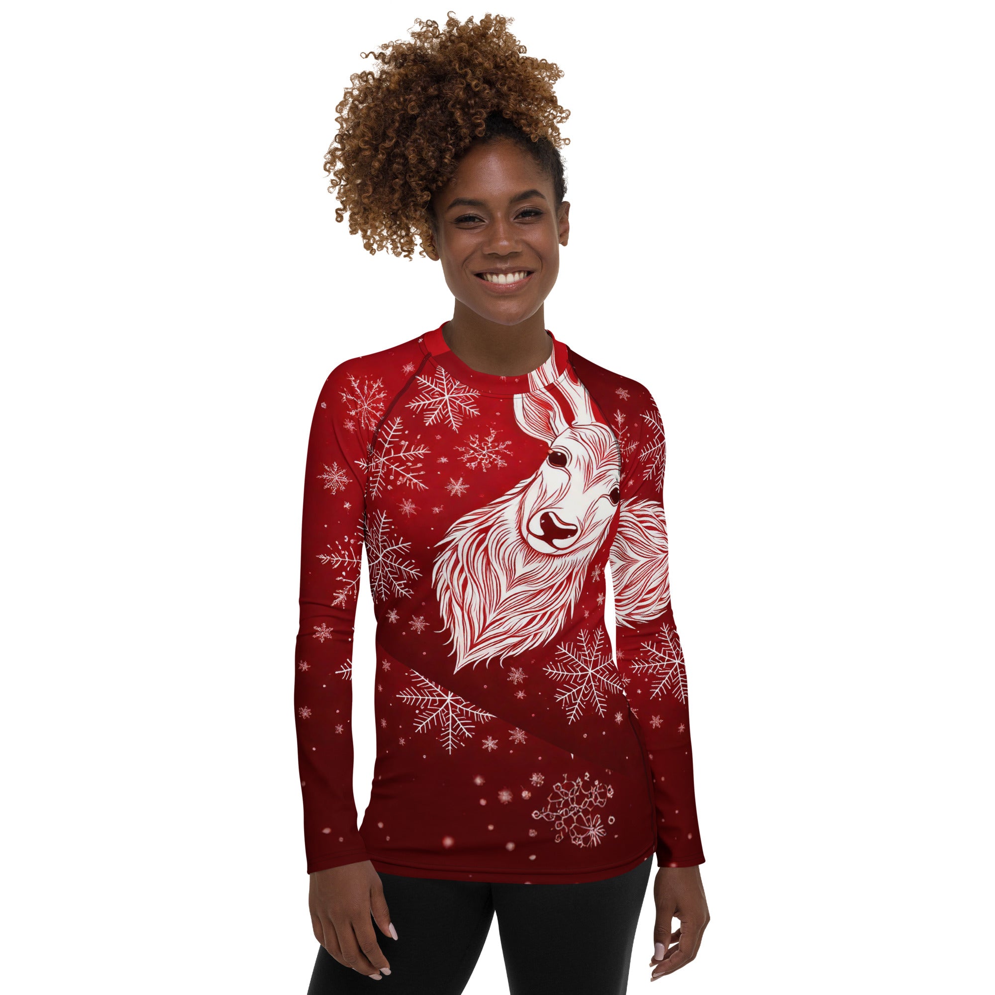 christmas-red-pullover-sweater-like-top-jumper-reindeer-snowflakes-christmas-party-outfit-wickedyo 6